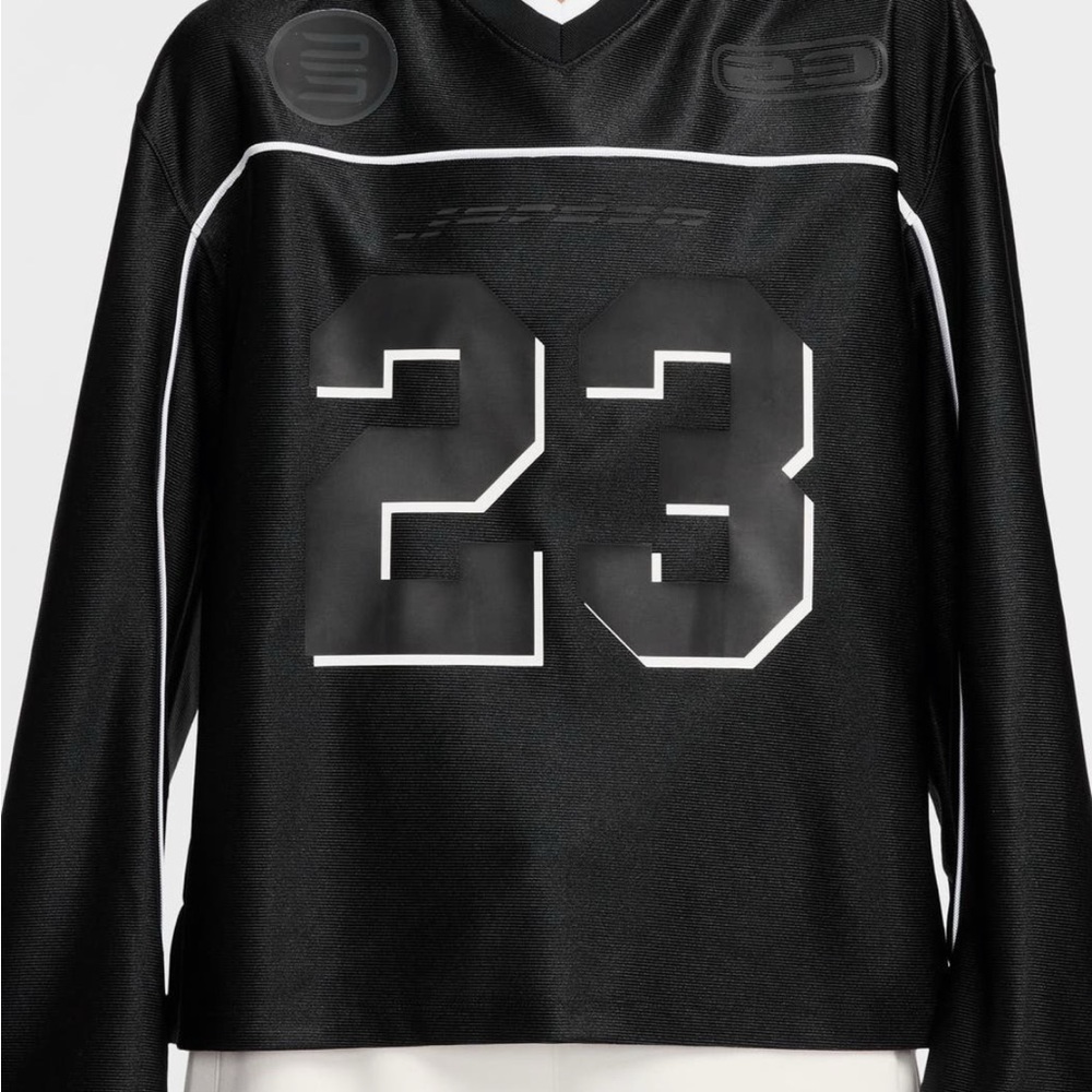 Black Number 23 Mesh Hockey Jersey